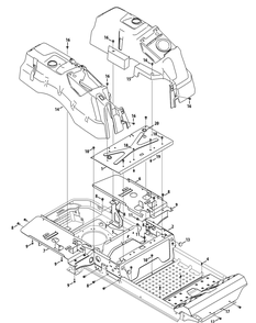 Operators Platform Diagram and Parts List for Z-FORCESZ48 (17AIDGHB-17AIDGHB010)(2015) Cub Cadet Lawn Tractor